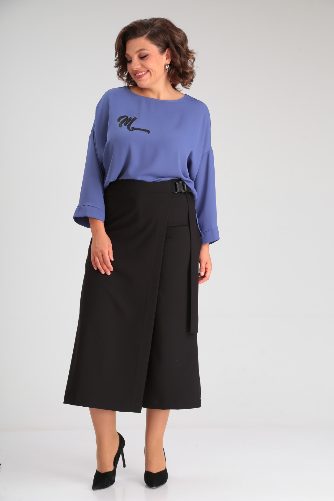 Костюм Мишель Шик 1350 синий, черный - фото 3